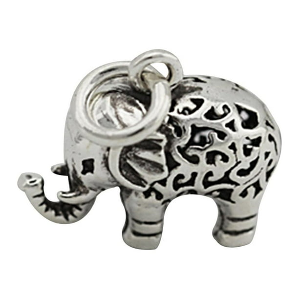 EeaseMX Collar de collar de forma de elefante Charros de bricolaje joyas que hacen accesorios para aretes pulsera de plata