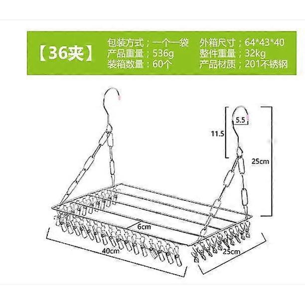 Sock Drying Rack Laundry Drying Rack With Clips Hanging Drying Rack Stainless Steel Clothes Drying Hanger Sock Drying Rack