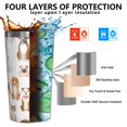 thumbnail image 3 of Cute Cartoon Dog 10oz Tumblers Stainless Steel Tumbler with Lid and Straw,Vacuum Insulated Double Wall Travel Tumbler Cups with Cleaning Brush for Coffee, Tea, 3 of 4