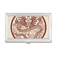 thumbnail image 1 of Chinese Dragon Animal Circle Portrait Business Card Holder Case Pocket Box Wallet, 1 of 3