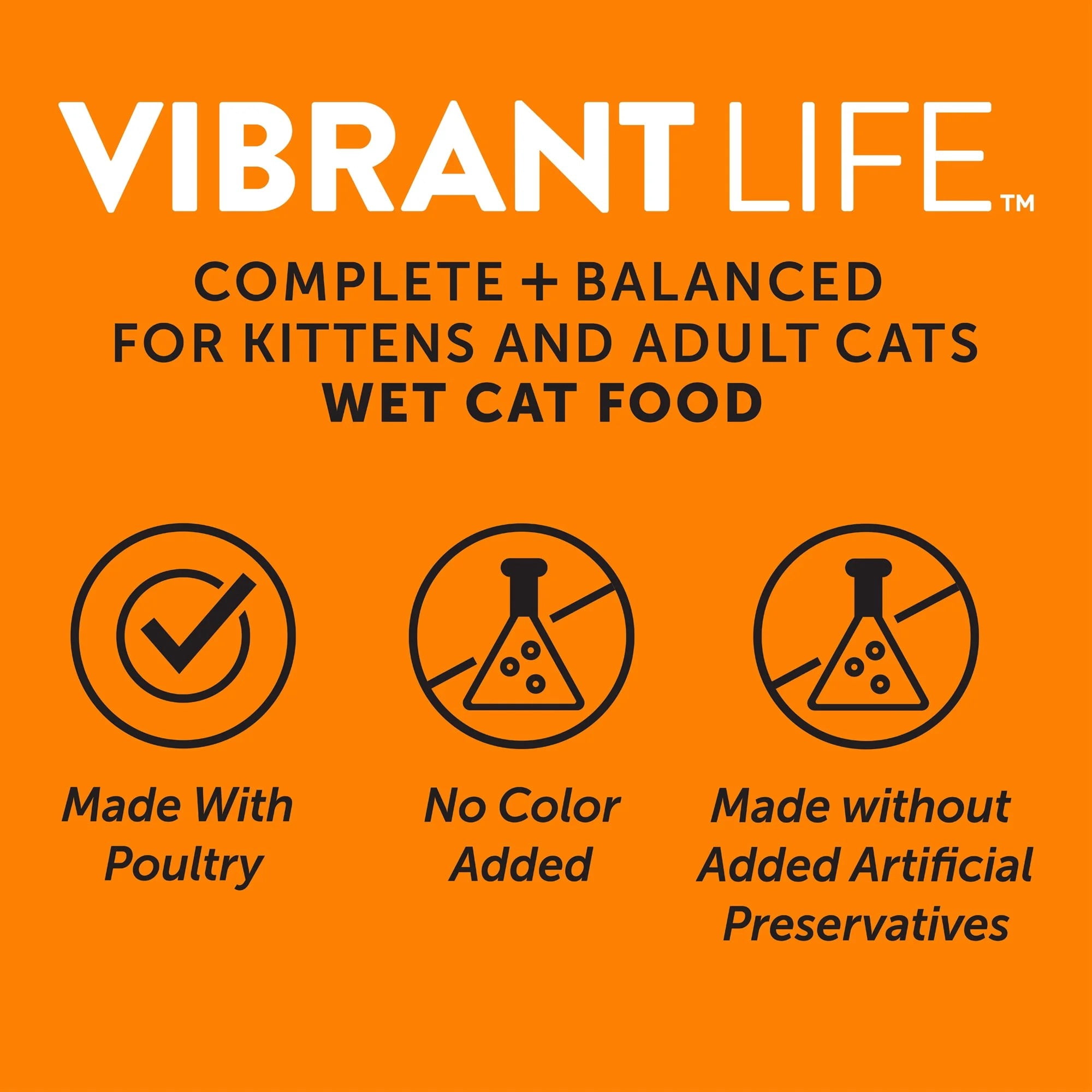 (24 pack) Vibrant Life Chicken Shreds Wet Cat Food, 3 oz Can