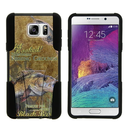 Samsung Galaxy Note 5 N920 STRIKE IMPACT Dual Layered Shock Resistant Case with Built-In Kickstand by Miniturtle® - Big Bass