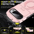 thumbnail image 5 of for Google Pixel 10 Pro XL , Military Grade Shockproof Bumper Rugged Rotating Stand Ring Holder Anti-Scratch Magnetic Cover Compatible with Car Mount Case,Pink,For Pixel 10 Pro XL, 5 of 10
