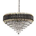 thumbnail image 5 of Modern Crystal Chandelier lighting 19 lights Transitional design 32"x18" in Gold and Black color with original Crystals, 5 of 8