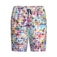 thumbnail image 6 of Daiia Colorful Watercolor Dots Mens Woven Stretch Pajama Short,Short Pajama Pants-Medium, 6 of 7