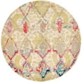 thumbnail image 3 of Unique Loom Sedona Collection Area Rug - Canyon (6' 1" Round Beige/Light Blue), 3 of 4