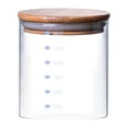 thumbnail image 4 of Coffee bean storage tankGlass Storage Jar Canister Cylinder Airtight Kitchen Container with Natural Wood Lid for Tea Dry Candy Seasoning Spaghetti Coffee Clear Sealing SizeClear, 4 of 9
