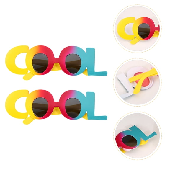Raindrops  2 Pcs Funny Women Colorful Sunglasses Fashionable Pool Party