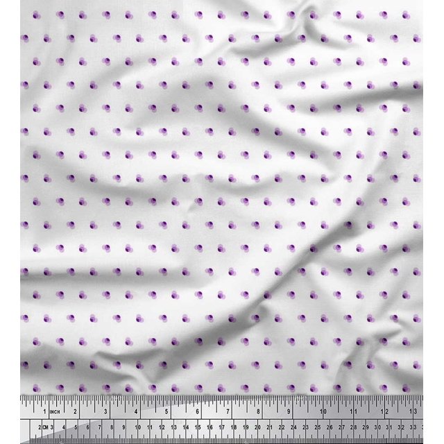 Soimoi Georgette Viscose Fabric Dots Shirting Printed Craft Fabric by The Yard 42 Inch Wide