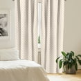 thumbnail image 2 of Ambesonne Modern Curtains, Geometric Hexagon Stripe, Pair of 28"x63", Peach Cream, 2 of 5