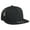 Black, variant on OTTO Round Flat Visor "OTTO SNAP" 5 Panel Mesh Back Trucker Snapback Hat - Black