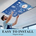 thumbnail image 5 of 2 Pack Christmas Snowman Fluorescent Light Covers for Ceiling Lights Winter Showflake Blue Magnetic Ceiling Light Covers Overhead Light Filters for Office Classroom Home, 5 of 9