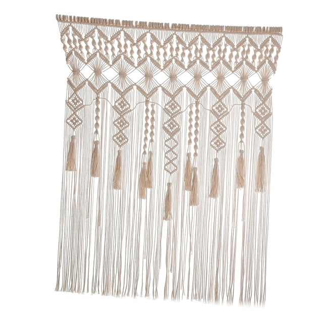 Cortina de macramé para puerta, manualidades, decoración del hogar, decoración de pared, borlas, estilo bohemio Tipo B