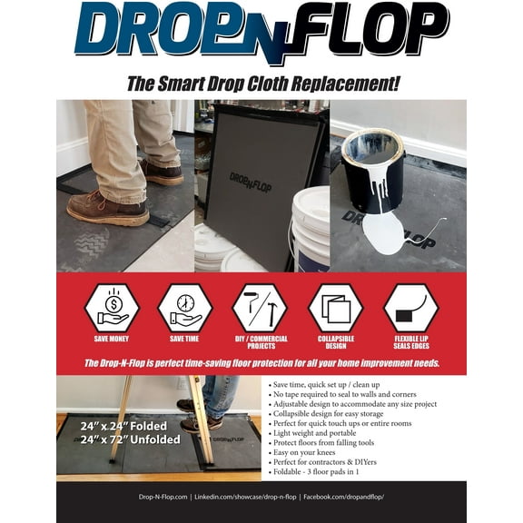 Drop-N-Flop The Smart Drop Cloth Replacement