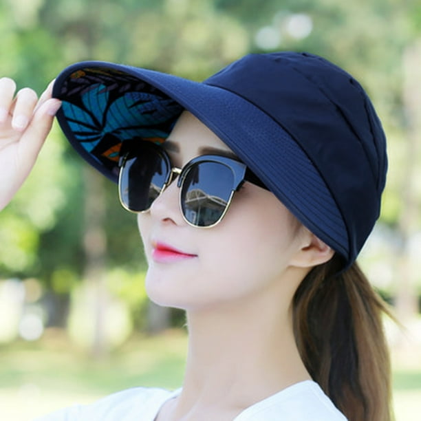 Visland Women Cap Leaf Print Sun Protection Lightweight Good-Looking Women Sun Hat For Running