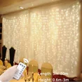 thumbnail image 2 of Guirnalda de luces LED de 3 a 60 m con forma de carámbano para Navidad, para exteriores, para bodas, Ramadán, hogar, habitación, patio, fiesta, decoración 2023, 2 of 5