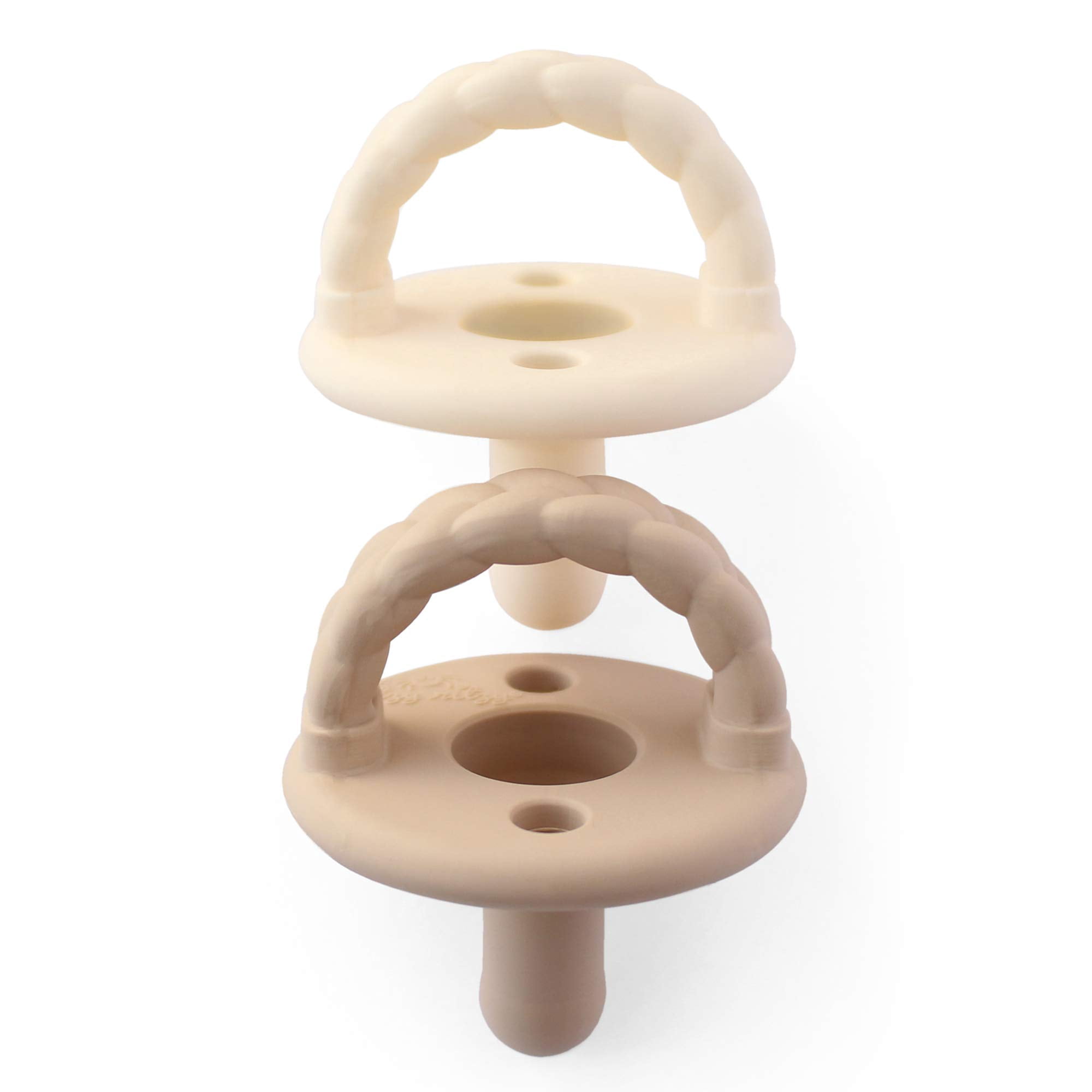 Itzy Ritzy Silicone Pacifier Set of 2 Toast and Buttercream