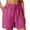 Hot Pink, variant on RYRJJ Women's Cotton Linen Shorts Drawstring Elastic Waist Shorts Casual Summer Comfy Lightweight Baggy Beach Shorts with Pockets(Khaki,L)