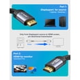 thumbnail image 3 of Cable DisplayPort a HDMI JSAUX 4K UHD de 3.3 pies para proyector Dell, 3 of 7