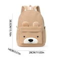 thumbnail image 3 of Weebloom School Backpack For Kids Boys Girls Corduroy Cartoon Backpack Cute Animal Bookbag Elementary Middle School Beige, 3 of 4