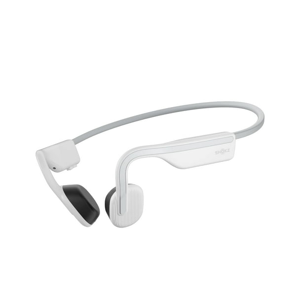 SHOKZ OpenMove - Open-Ear Bluetooth Sport Headphones, Bone Conduction Wireless Earphones, Sweatproof for Running and Workouts, with Sticker Pack(White)