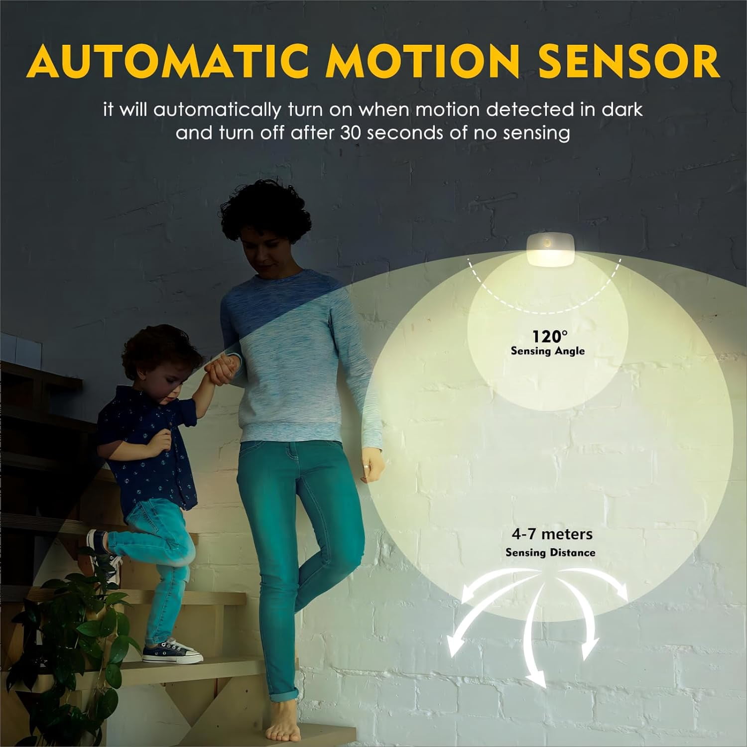 Motion Sensor Night Light Plug in 4 Pack,Smart Night Lights Plug Into Wall Sensor,Dusk to Dawn Sensor for Bedroom,Toilet,Hallway,Kitchen