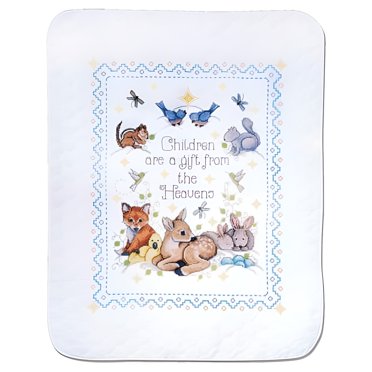 Dimensions Baby Hugs Tiny Treasures – Kit Trapunta A Punto Croce Stampato Per Bambino – 86x109 Cm - 3