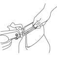 thumbnail image 2 of Extractor de sujetadores plásticos Lisle de 21 cm, negro, tipo horquilla, 2 of 3