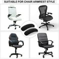 thumbnail image 3 of Armchair Cover,Happon 2Pcs Removable Office Chair Armrest Slipcovers, Elastic Band Chair Arm Rest Sleeves, Washable Office Chair Armrest Cover Pads Office Chair Arm Replacement(Black), 3 of 7