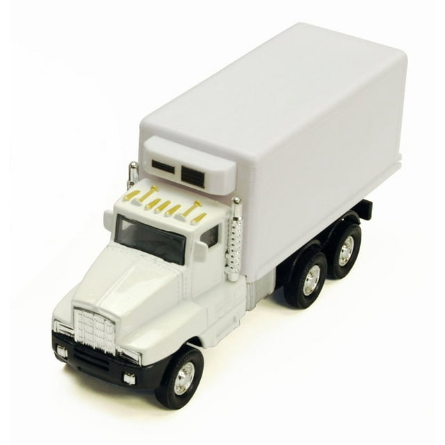 Super Transporter w/ Refrigerator, White - Showcasts 9912/3RW - 5.5 Inch Scale Diecast Model Replica (Brand New, but NOT IN BOX)