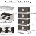 thumbnail image 3 of Storage Bins with Lids-180Qt Stackable Storage Containers, 18.9‘’x13‘’x44‘’ 4 Packs Collapsible Storage Bins with Wheels, Closet Organizers and Storage, Plastic Storage Cabinet for Home, 3 of 6
