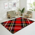 thumbnail image 4 of Coolnut Lightweight Soft Area Rugs Textured Tartan Plaid Floor Carpet Mat for Kids Playing Room Hardwood Floor Living Room 63x48in, 4 of 6