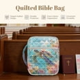 thumbnail image 4 of FOR U DESIGNS Turtle Hibiscus Pattern Bible Cover Portable Bible Carrying Case Lightweight Church Bag Bible Protective Bible Carrier Tote Bag Christian Gifts Accessories, 4 of 7