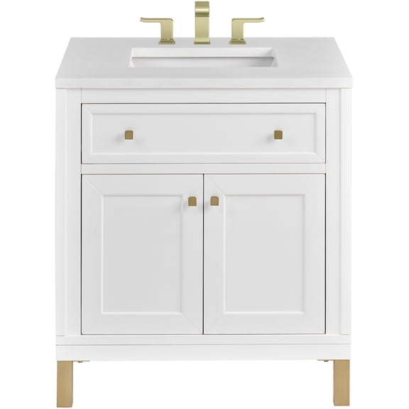 James Martin Vanities 503-V30-GW-3WZ Chicago 30" Free Standing Single Basin Vanity Set -
