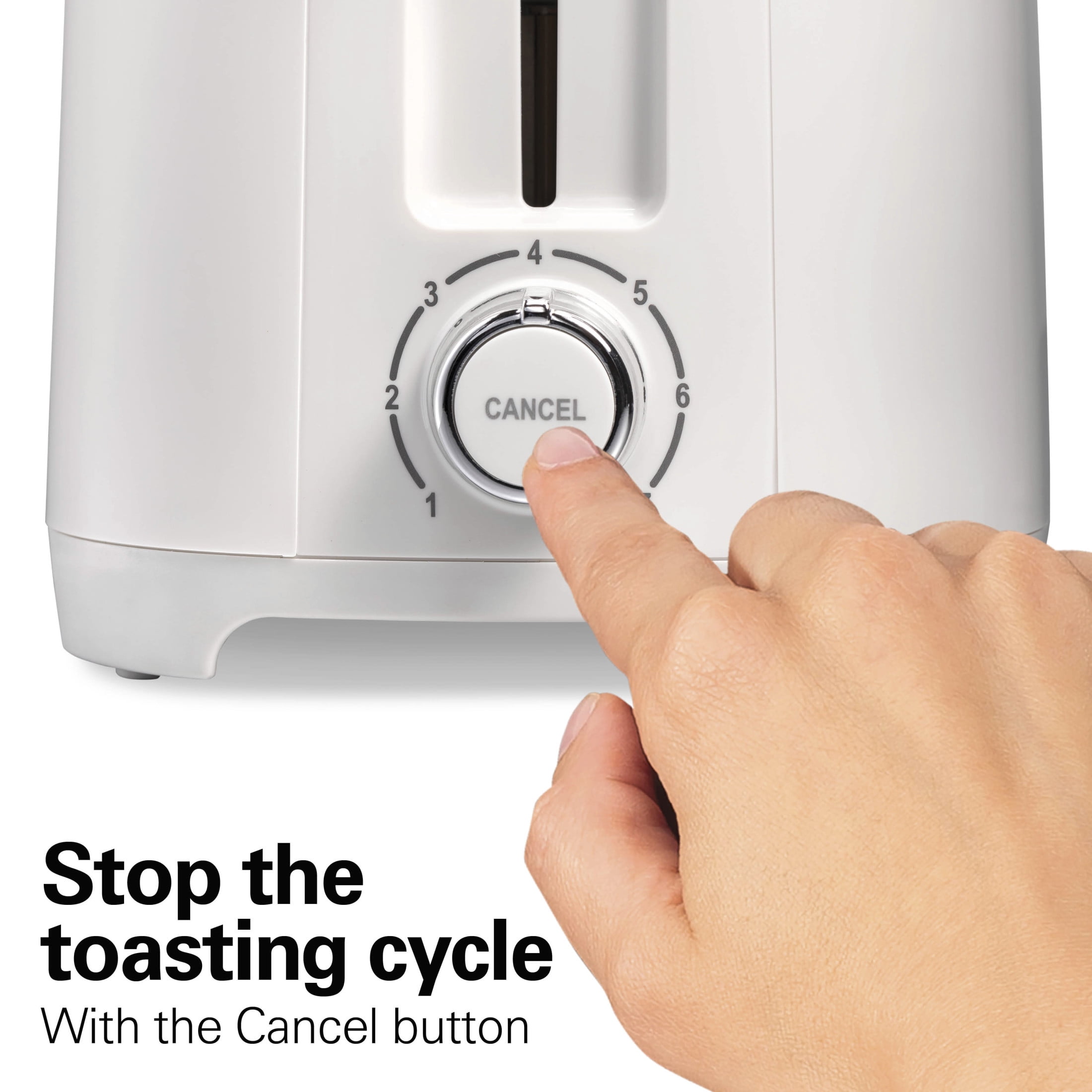 Hamilton Beach 2-Slice Toaster with Extra-Wide Slots, Toast Boost, and Removable Crumb Tray, White