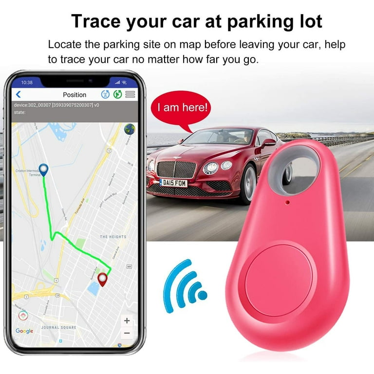 2 PCS Animaux Mini Smart Tracker GPS Avec Batterie Anti-Perte Étanche  Bluetooth Traceur Clés Sac Portefeuille Enfants Trackers Finder Équipements  (Jaune)