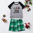 thumbnail image 2 of Penkiiy Matching Family Pajamas Christmas Pajamas for Family Xmas Matching Sets Short Sleeve Shirts and Plaid Shorts Santa Christmas Tree Sleepwear Two-piece Sets Pink 9-10 Years, 2 of 7
