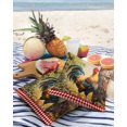thumbnail image 3 of Pack of 2 Outdoor Pillow Covers, Cock Farmhouse Chicken Vintage Oil Painting Red Plaid Waterproof Square Throw Pillowcase Cushion Decorative Pillow Covers for Couch Patio Tent, 24x24 in, 3 of 6
