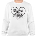thumbnail image 2 of Prettiest Girl in the Morgue Sweatshirt Unisex Large White, 2 of 5