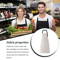 thumbnail image 1 of thinsony Adults Home Baking Apron Skin-friendly Adjustable Oil Proof Pockets Cooking Bib Reusable Washable Kitchen Supplies White, 1 of 9