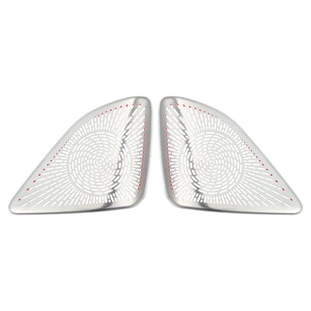 Unique Bargains 2pcs A Pillar Speaker Frame Cover Trim Car Audio Grille para Mercedes Benz C-Class W206 22-23 tono plateado