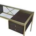 thumbnail image 4 of ACME Yumia Glass Top Writing Desk in Gold and Clear Glass, 4 of 8