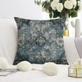 thumbnail image 4 of Navy Blue Ethnic Boho Throw Pillow Covers 18 X 18 Inch, Set Of 4, Linen Study Sofa Cushion Cover Indoor Living Room Home Decor, 4 of 6