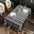 thumbnail image 2 of Rectangle Waterproof Tablecloth 60×102 Inch, Black Strip Boho Reusable Indoor/Outdoor Durable Table Cover for Party Kitchen Dinner Room Decor, 2 of 6