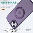 thumbnail image 4 of For iPhone 14 Case Magnetic, Compatible with Magsafe Matte Back Cover Rotating Kickstand Bumper Rugged Phone Case Cover for Apple iPhone 14, Purple, 4 of 6