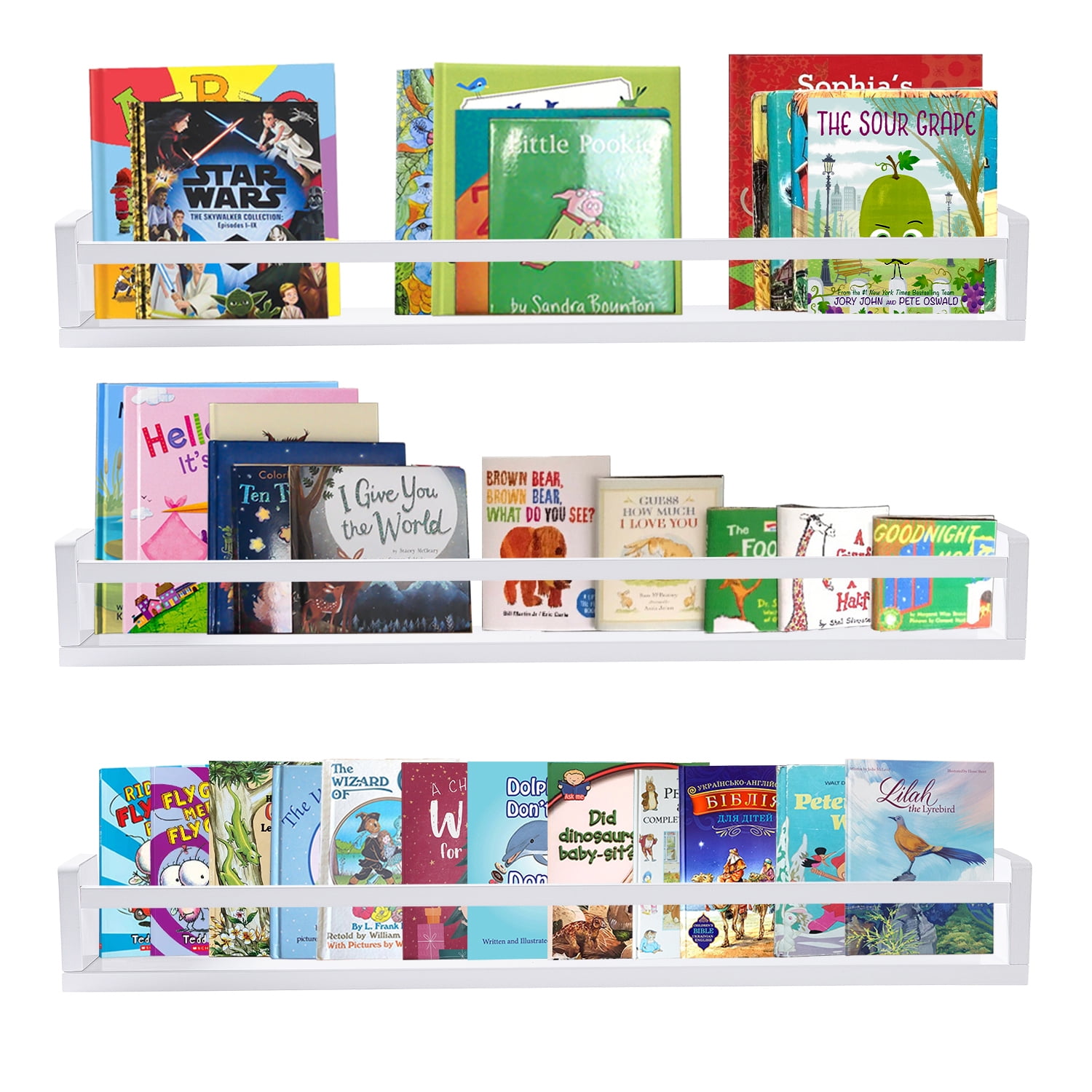 Classic Nursery Book Shelves White Wall Book Shelves Kids Bookshelf for