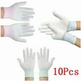 thumbnail image 2 of 5Pair Anti Static ESD Electronic Working Gloves Antistatic Gloves pu coated palm coated finger PC Antiskid for Finger Protection (S 18cm), 2 of 7
