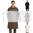 thumbnail image 5 of Mens Trench Coat Slim Fit Single Breasted Long Windbreaker Jacket Classic Lapel Casual Overcoat Business Trench Jacket, 5 of 6