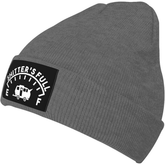 Fgsivsw Shitter's Full Men/Women Beanie Winter Hat Warm Skull Knit Hats Soft Stretch Thick Fashion Knitted Cap Black