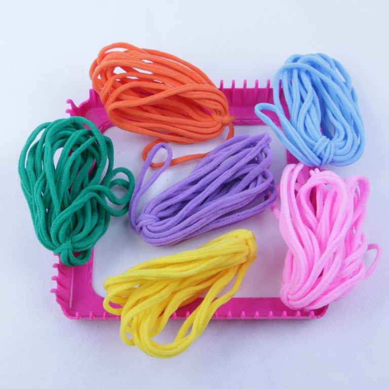 Weaving Loom Loops Elastic Potholder Loops for Beginners DIY Crafts Supplies 8 Colors 96pcs, Size: As Describe